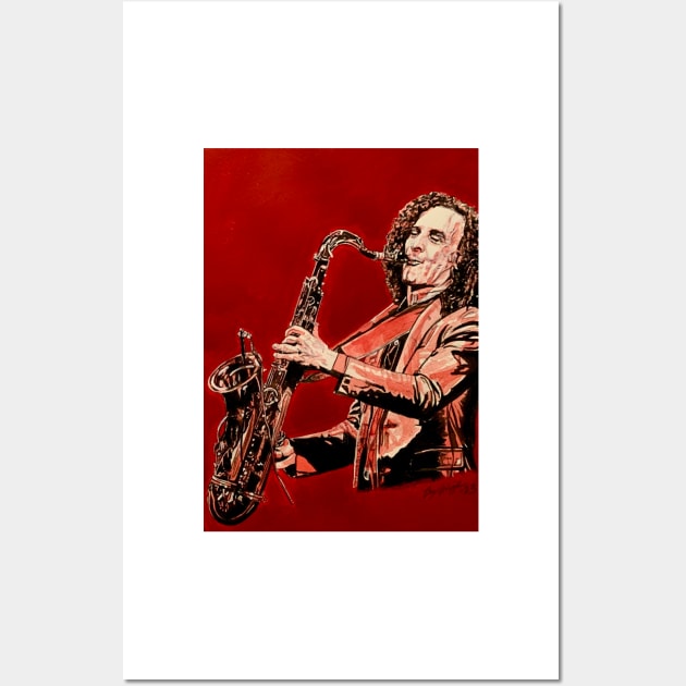 Kenny G saxophone Wall Art by BryanWhipple